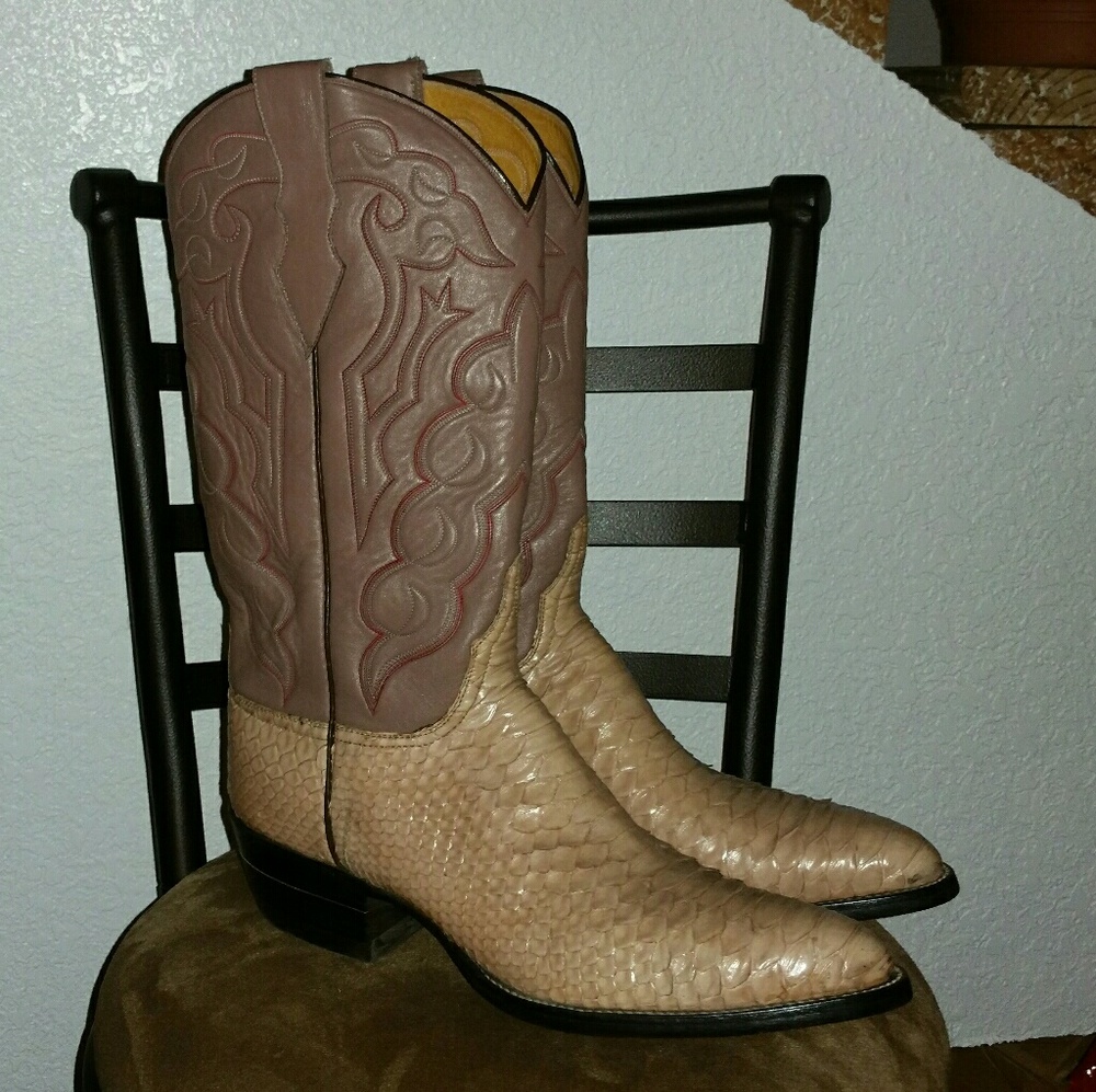 Men's Handmade Snakeskin Cowboy Boots